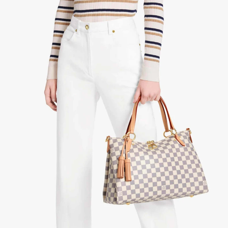 Top lv Inside fl LV Damier Azur Canvas Lymington Bag