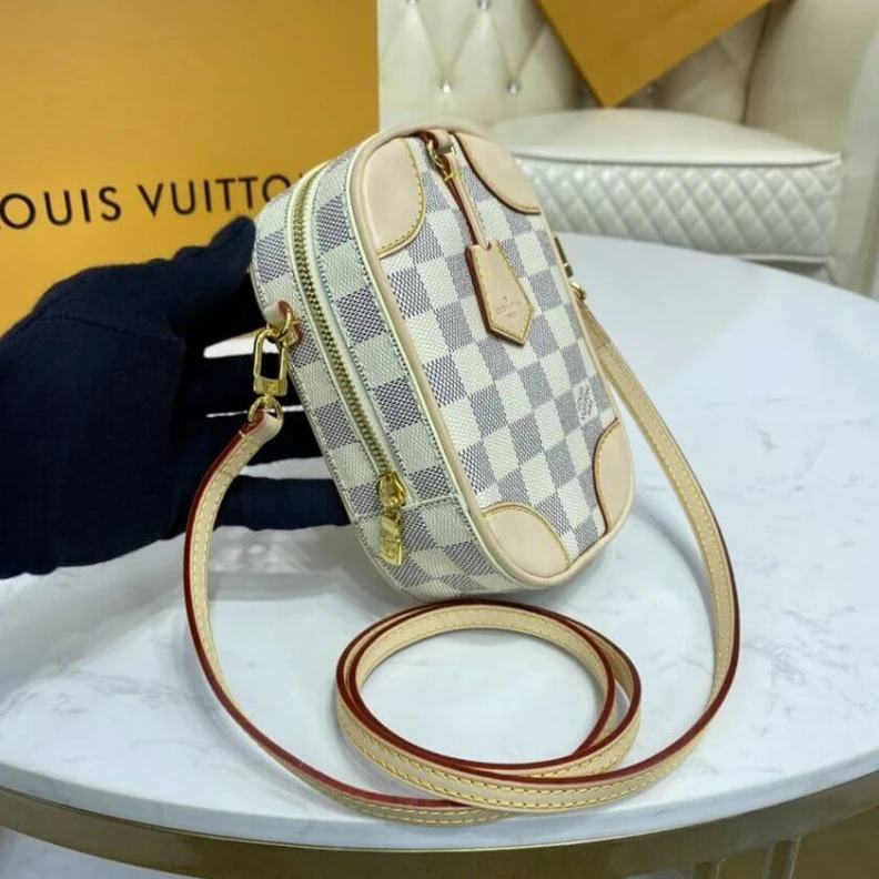Replica bags lv Goldcolor Louis Vuitton Damier Azur Canvas Neokapi
