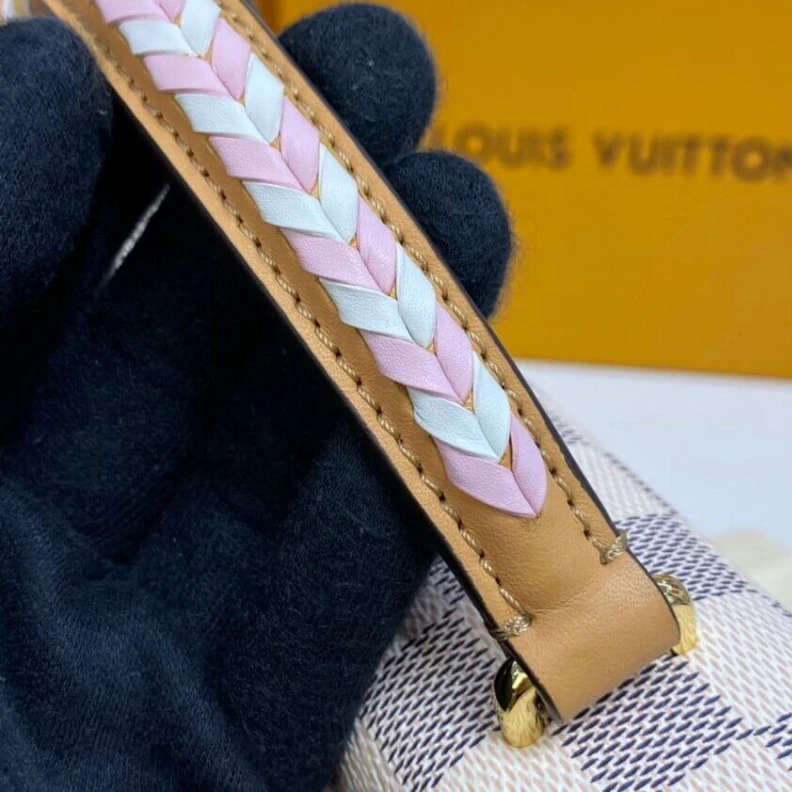 Lv belts replica Slock Louis Vuitton Damier Azur Croisette Pink