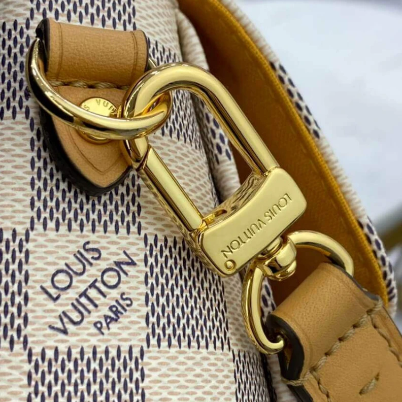Lv belts replica Slock Louis Vuitton Damier Azur Croisette Pink