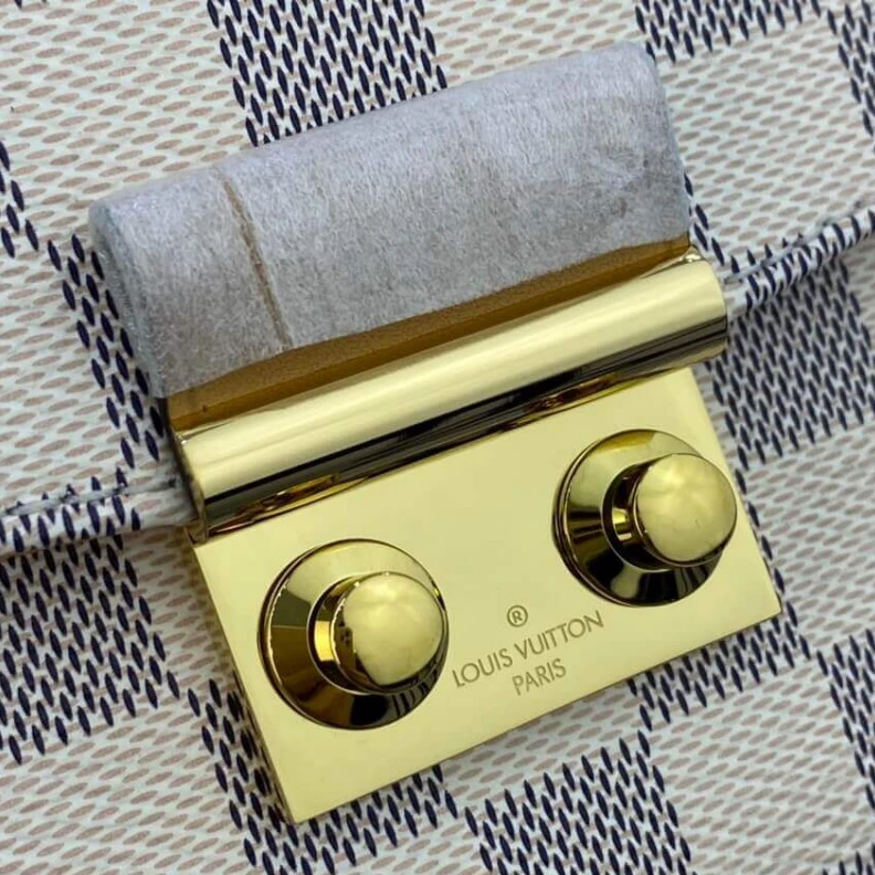 Lv belts replica Slock Louis Vuitton Damier Azur Croisette Pink
