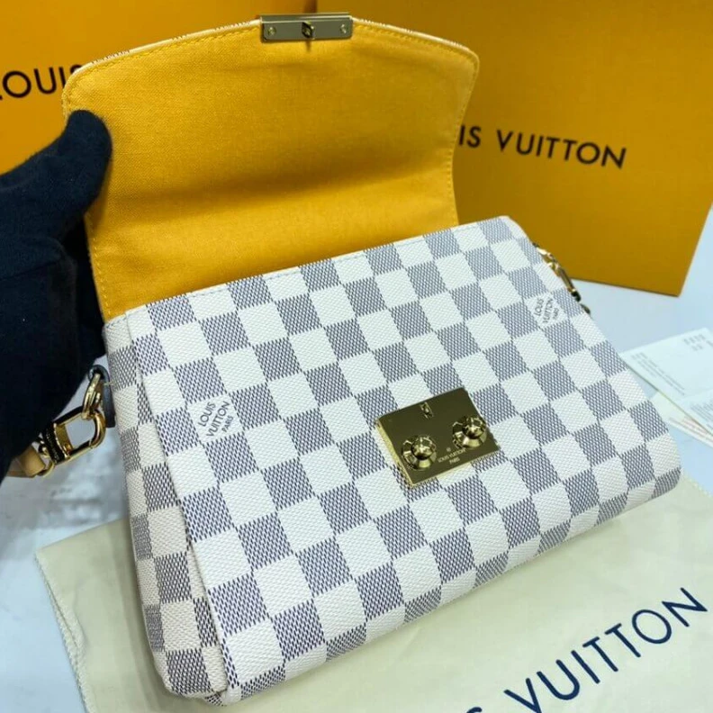 Lv belts replica Slock Louis Vuitton Damier Azur Croisette Pink