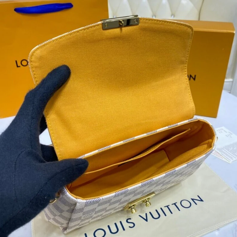 Lv belts replica Slock Louis Vuitton Damier Azur Croisette Pink
