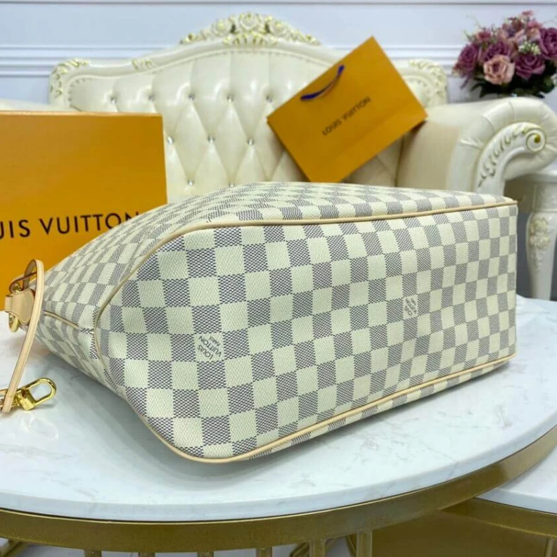 Mythick ru Golden br LV Damier Azur Delightful MM Pink