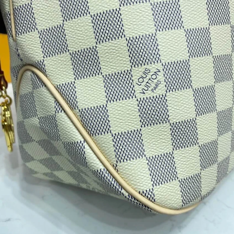 Mythick ru Golden br LV Damier Azur Delightful MM Pink