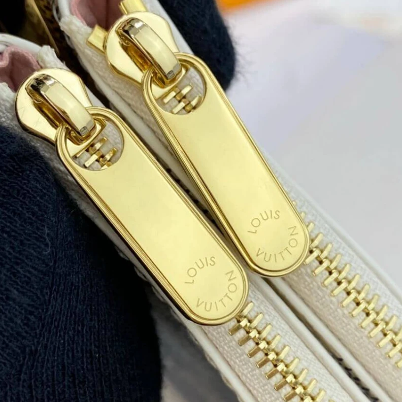 Lv belts replica Microfibe LV Damier Azur Double Zip Pochette