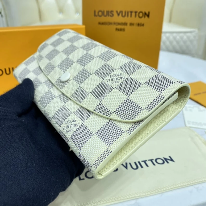 Mythick.ru Damier Az Louis Vuitton Damier Azur Emilie Wallet Beige