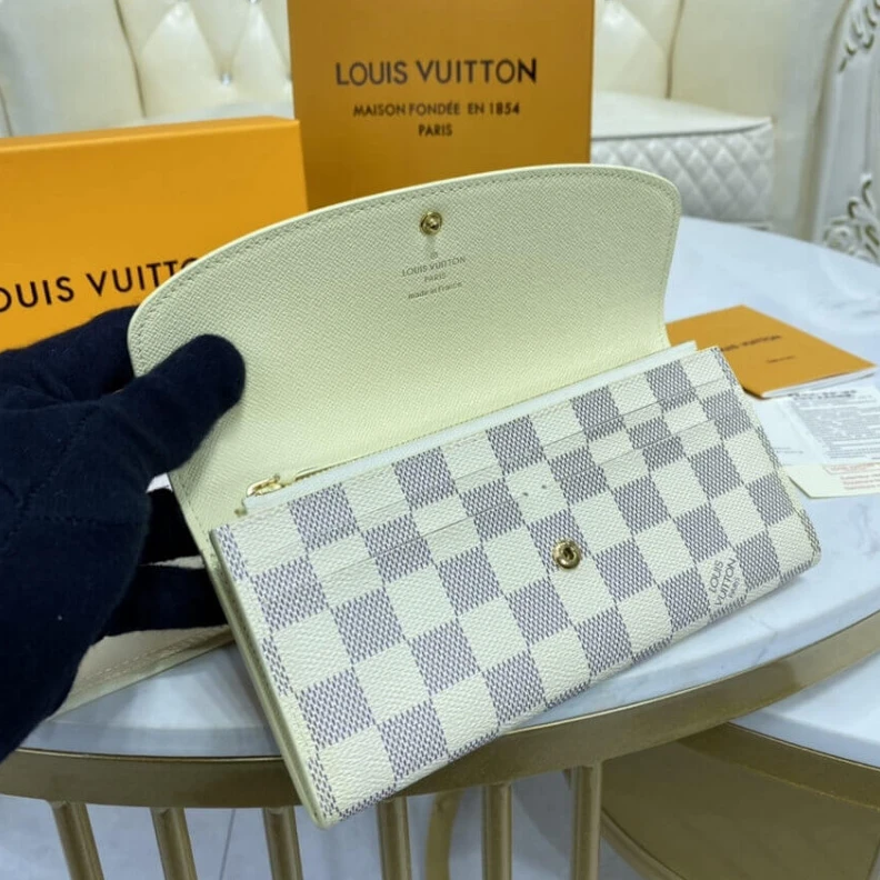 Mythick.ru Damier Az Louis Vuitton Damier Azur Emilie Wallet Beige