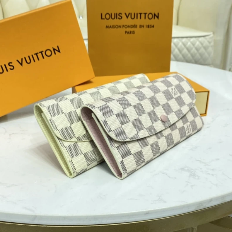 Mythick.ru Damier Az Louis Vuitton Damier Azur Emilie Wallet Beige