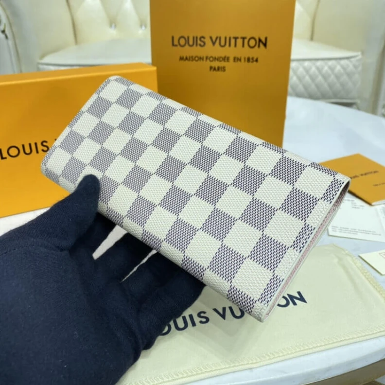 Replica bags Rose Ball Louis Vuitton Damier Azur Emilie Wallet Pink
