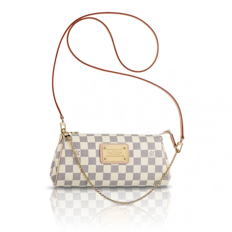 Golden br LV Damier Azur Eva Clutch