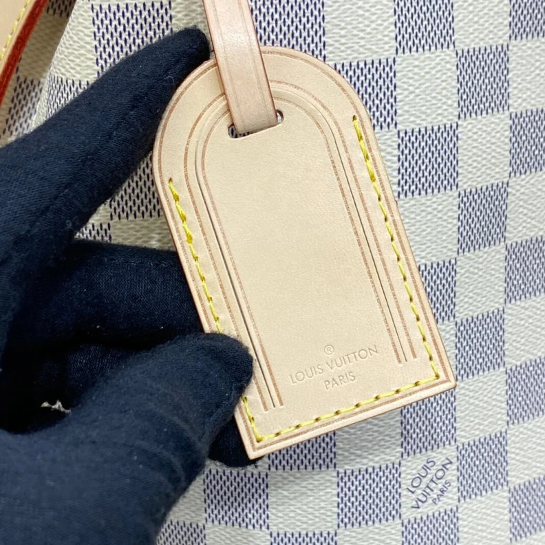 Lv belts replica Goldcolor LV Damier Azur Graceful MM Beige