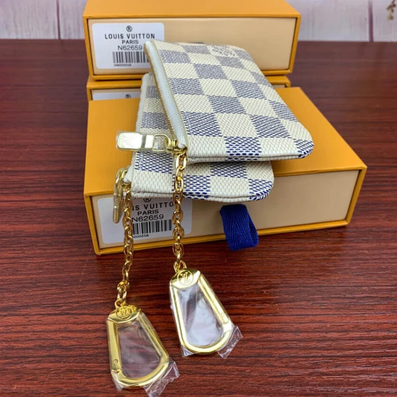 Replica bags Key ring Louis Vuitton Damier Azur Key Pouch