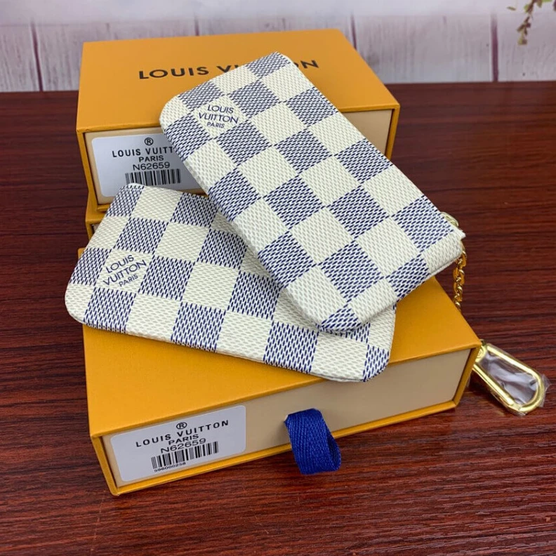 Replica bags Key ring Louis Vuitton Damier Azur Key Pouch