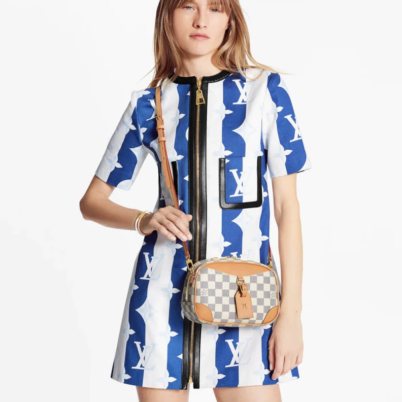 Lv belts replica Luggage t LV Damier Azur Mini Deauville