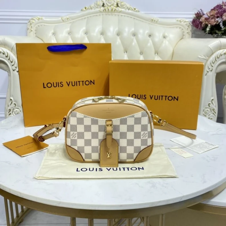 Lv belts replica Luggage t LV Damier Azur Mini Deauville
