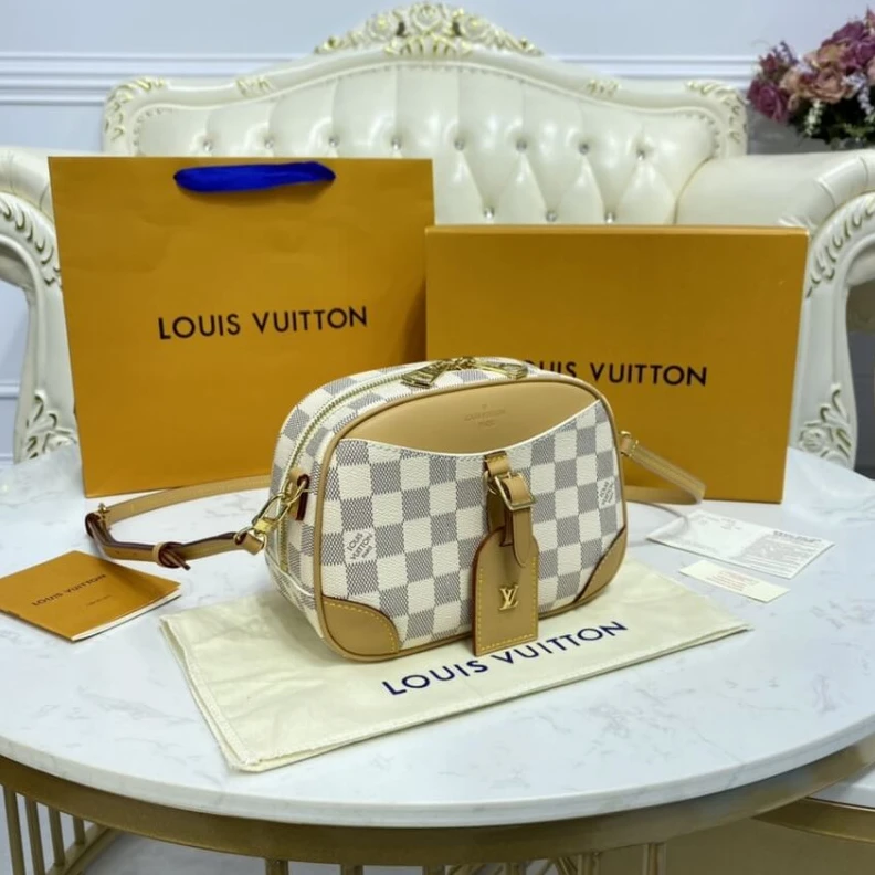 Lv belts replica Luggage t LV Damier Azur Mini Deauville