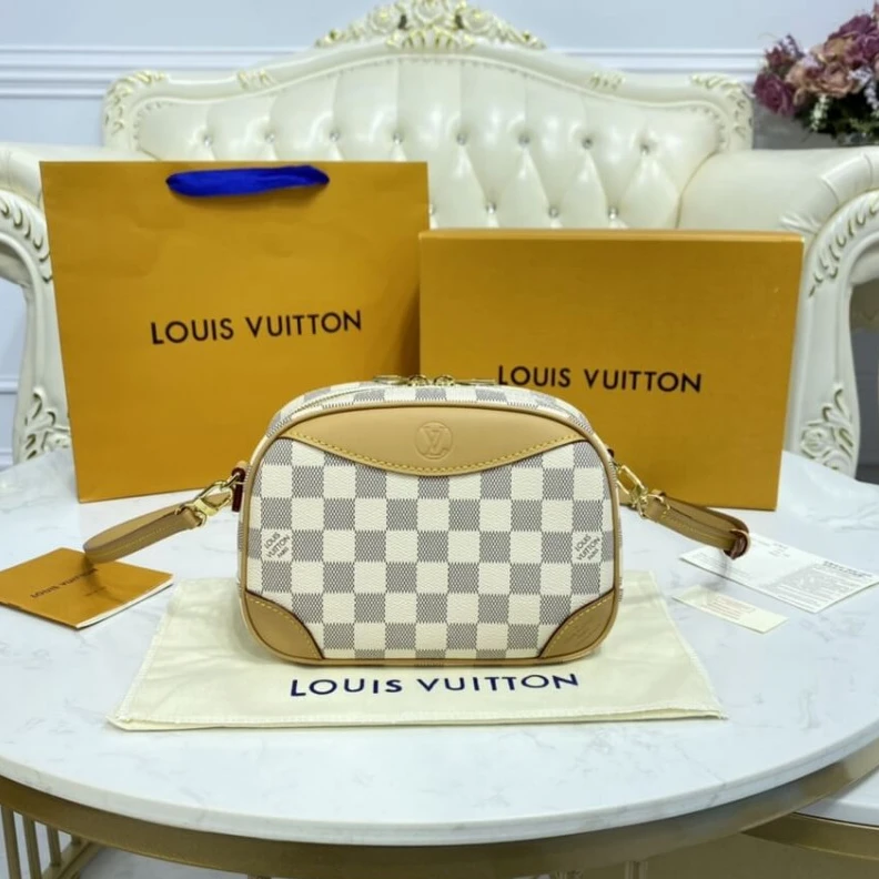 Lv belts replica Luggage t LV Damier Azur Mini Deauville