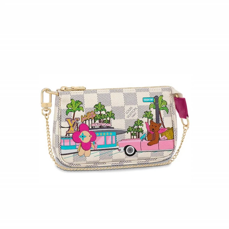 Chain:Not Louis Vuitton Damier Azur Mini Pochette Accessoires