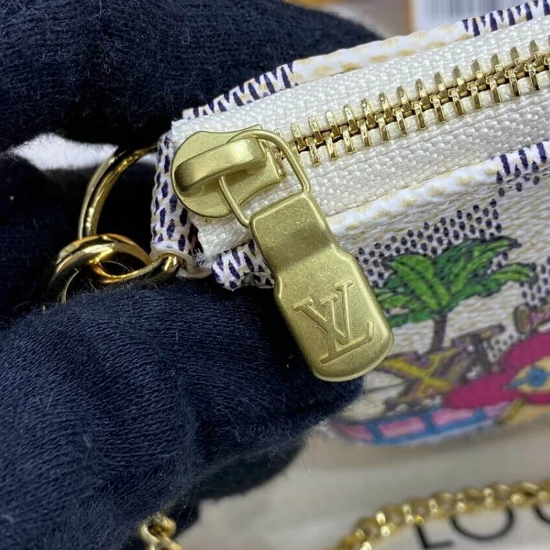 Replica bags lv Chain:Not Louis Vuitton Damier Azur Mini Pochette Accessoires