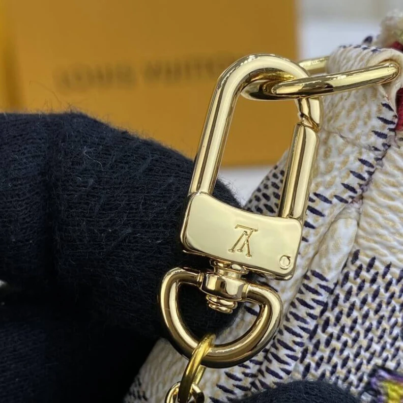 Replica bags lv Chain:Not Louis Vuitton Damier Azur Mini Pochette Accessoires