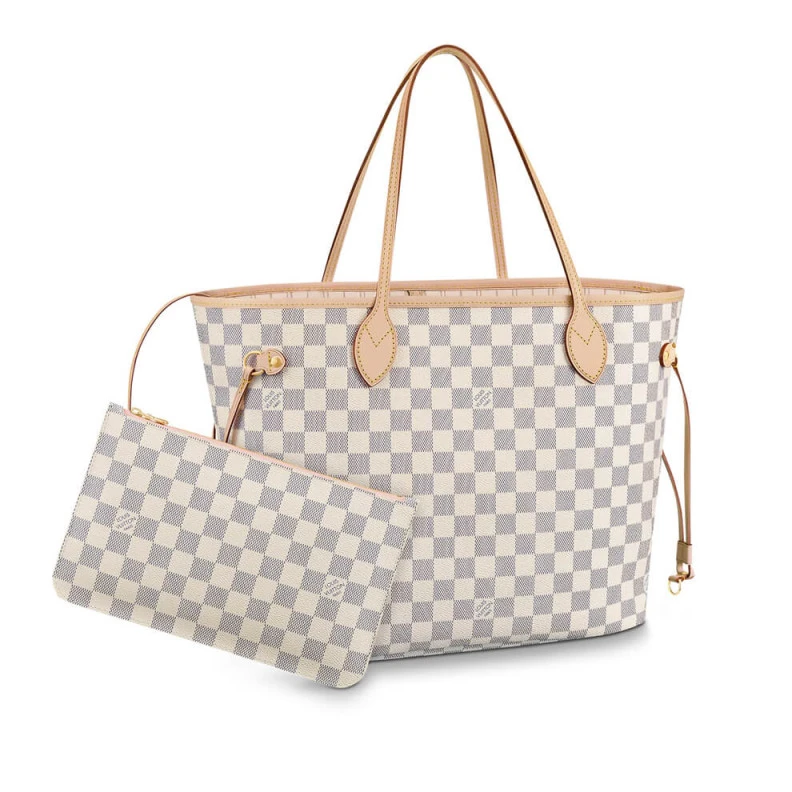 Hook clos Louis Vuitton Damier Azur Neverfull MM Beige