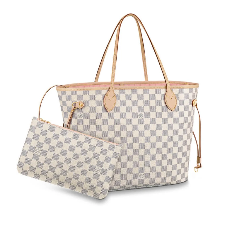 Hook clos Louis Vuitton Damier Azur Neverfull MM Pink