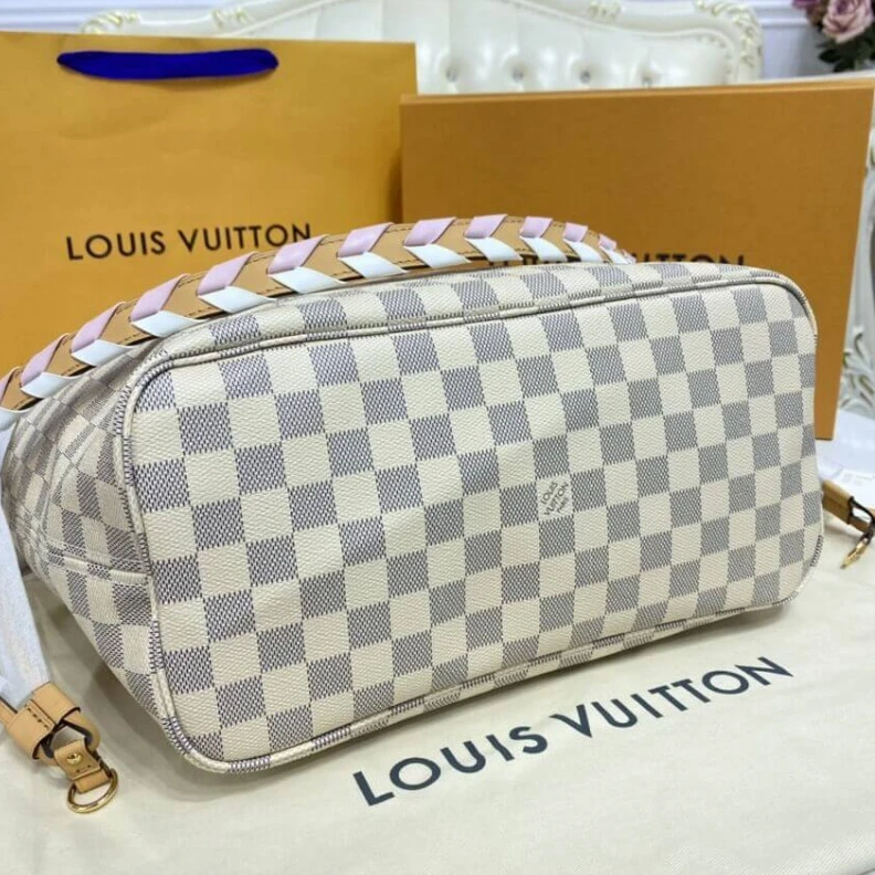Mythick.ru Flat, tex Louis Vuitton Damier Azur Neverfull MM