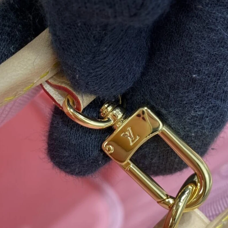 Lv belts replica The Neverf LV Damier Azur Neverfull PM Pink