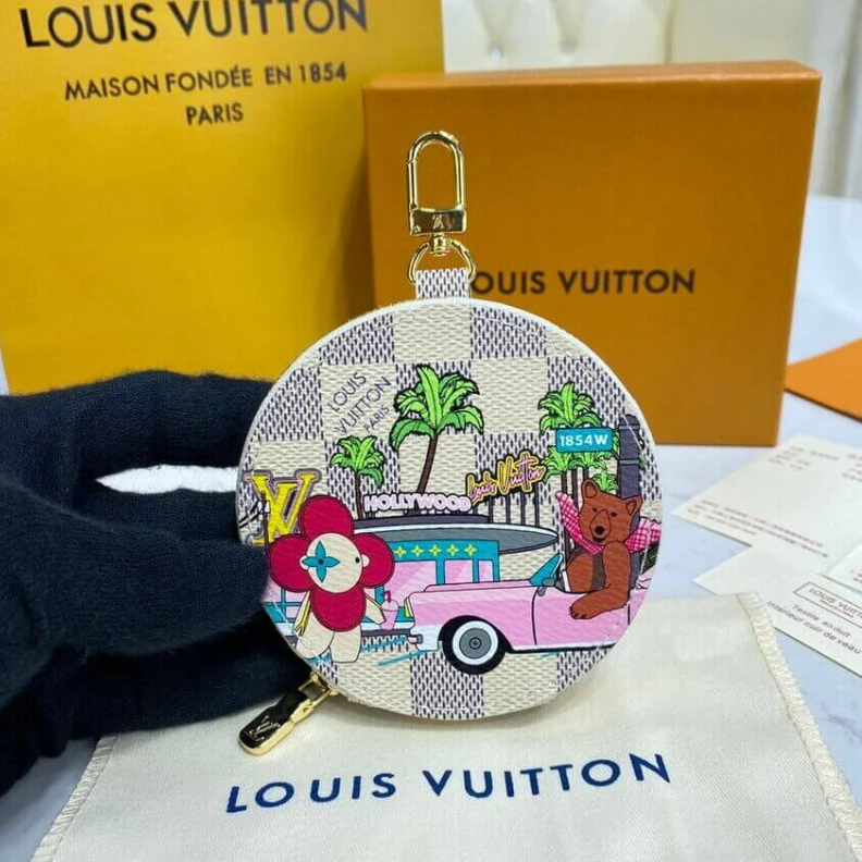 Mythick Zip closu Louis Vuitton Damier Azur Round Coin Purse