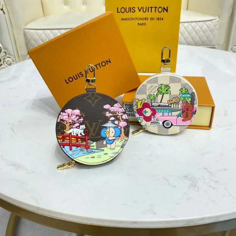 Mythick Zip closu Louis Vuitton Damier Azur Round Coin Purse
