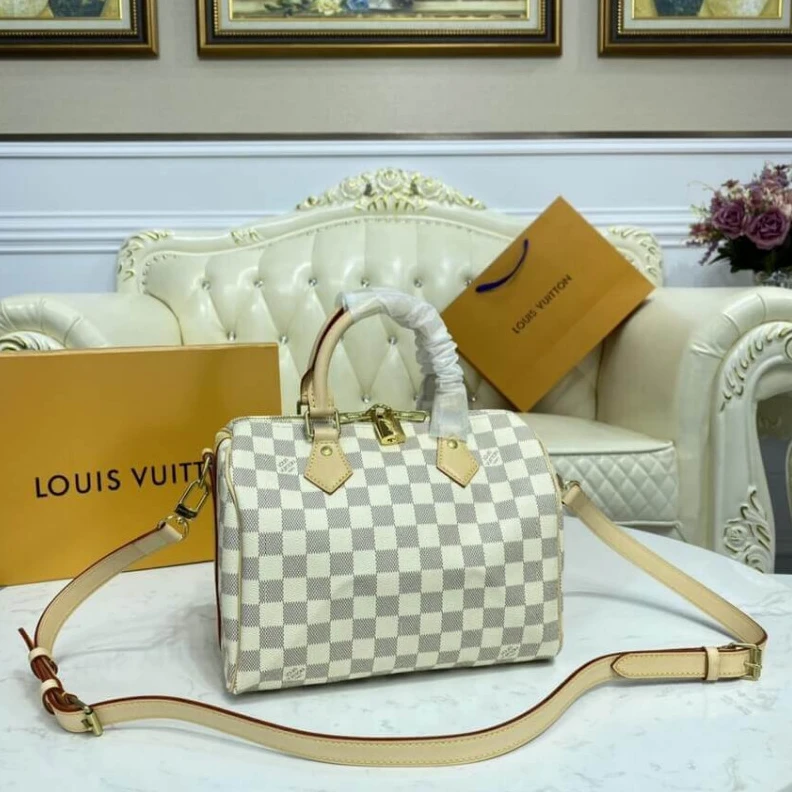 Replica bags lv 25 x 15 x LV Damier Azur Speedy Bandouliere 25