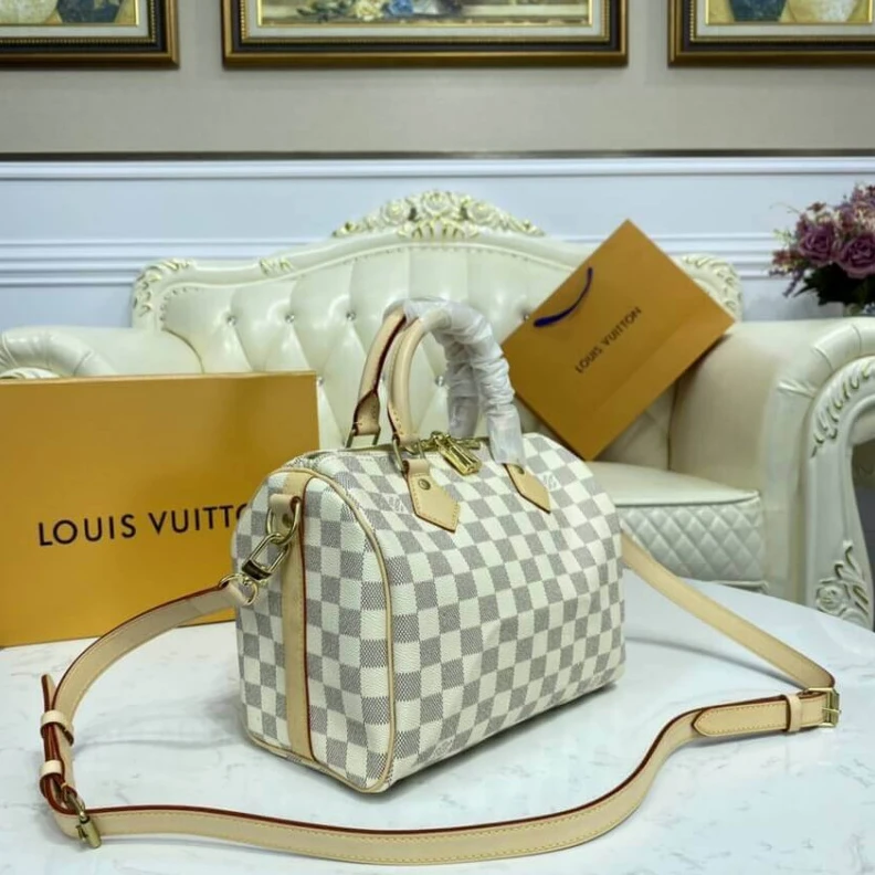 Replica bags lv 25 x 15 x LV Damier Azur Speedy Bandouliere 25