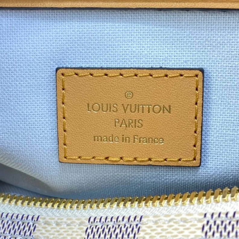 Replica bags lv Goldcolor Louis Vuitton Damier Azur Speedy Bandouliere 30 Blue