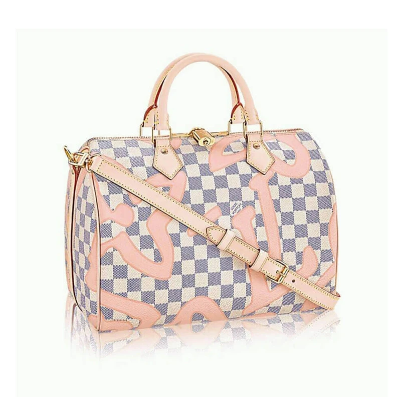 – Secure z Louis Vuitton Damier Azur Speedy Bandouliere 30