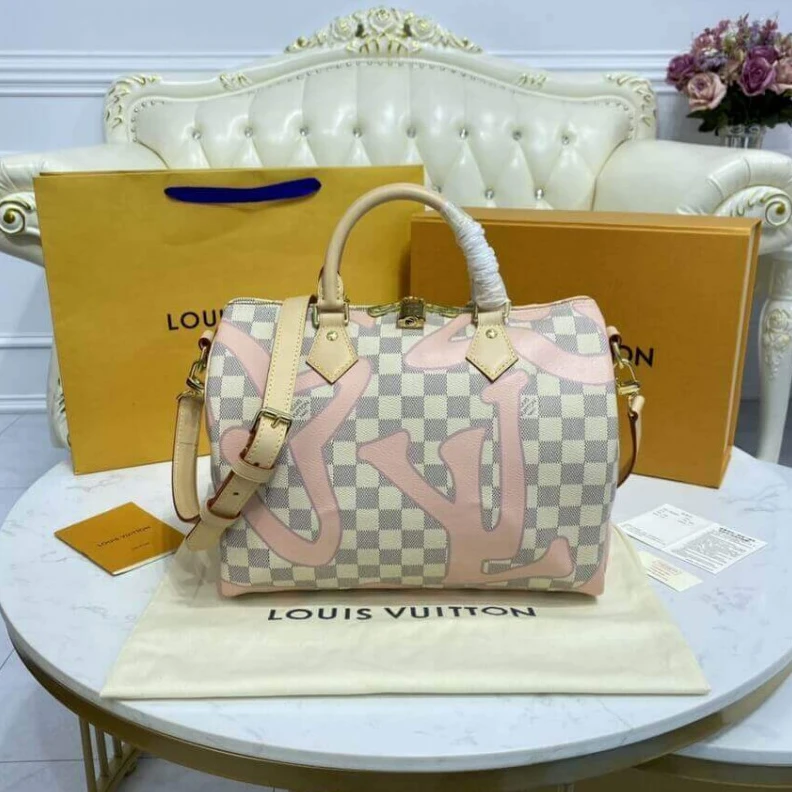 Lv belts replica – Secure z LV Damier Azur Speedy Bandouliere 30