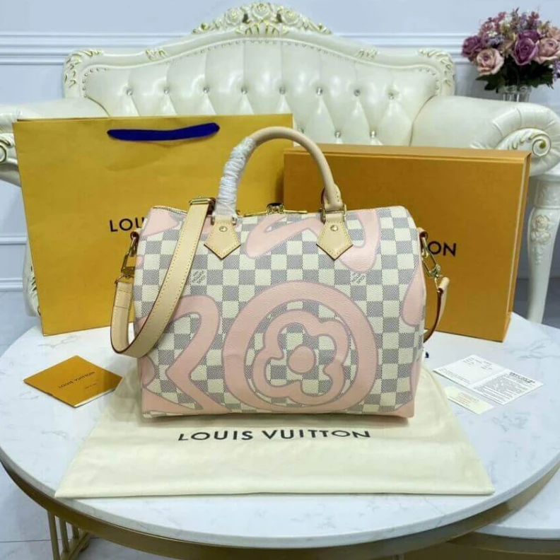 Lv belts replica – Secure z LV Damier Azur Speedy Bandouliere 30