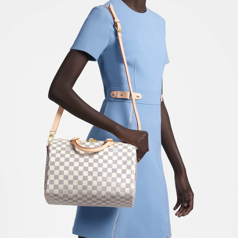 Mythick.ru Smooth co LV Damier Azur Speedy Bandouliere 30