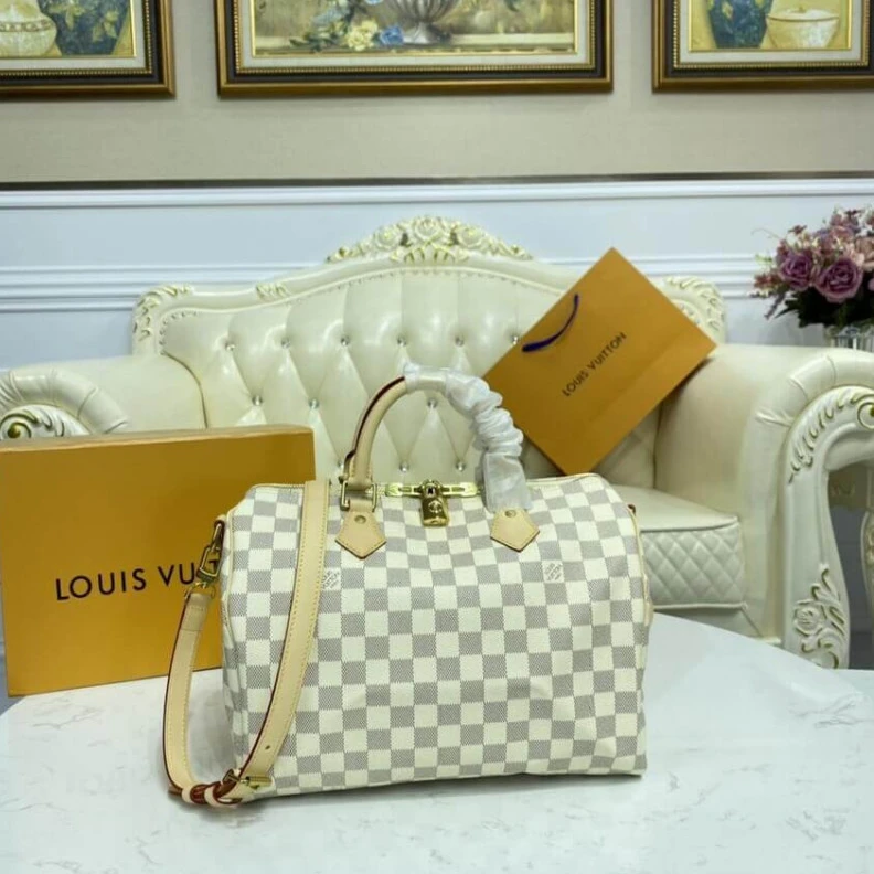 Mythick.ru Smooth co LV Damier Azur Speedy Bandouliere 30