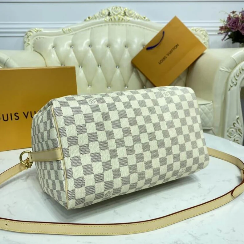 Mythick.ru Smooth co LV Damier Azur Speedy Bandouliere 30