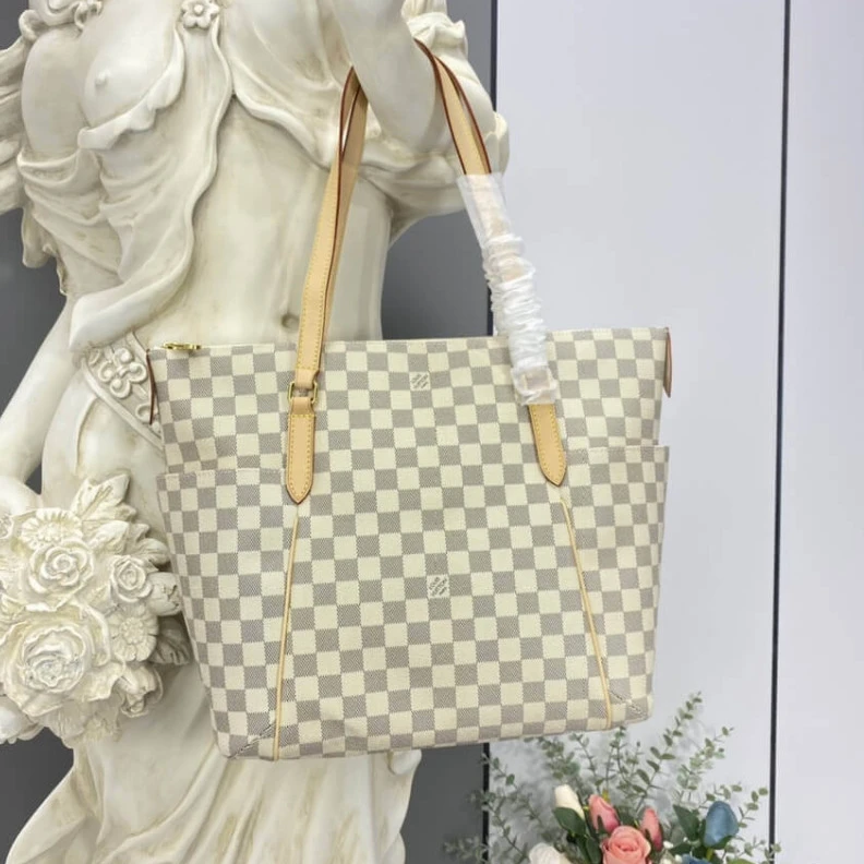 Lv belts replica Golden br Louis Vuitton Damier Azur Totally MM