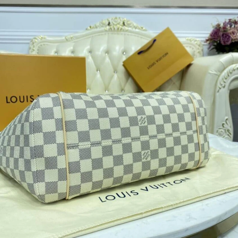Lv belts replica Golden br Louis Vuitton Damier Azur Totally MM