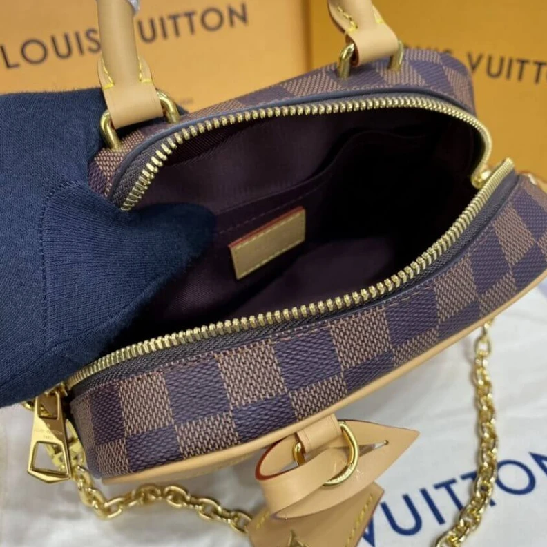 Replica bags lv Louis Vuitton Damier Azur Valisette Souple BB Natural