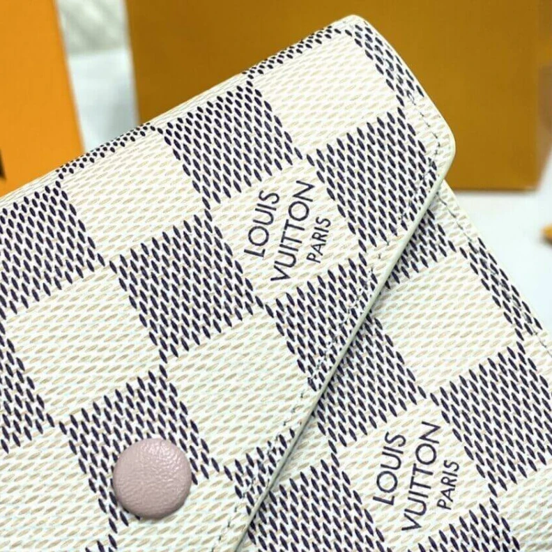 Mythick.ru Goldcolor Louis Vuitton Damier Azur Victorine Wallet Pink