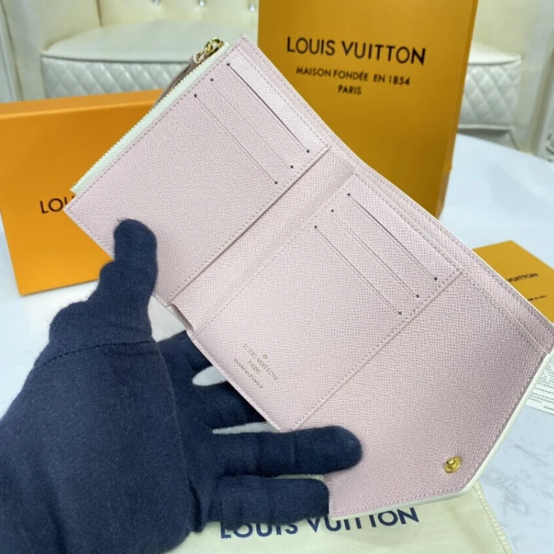 Mythick.ru Goldcolor Louis Vuitton Damier Azur Victorine Wallet Pink
