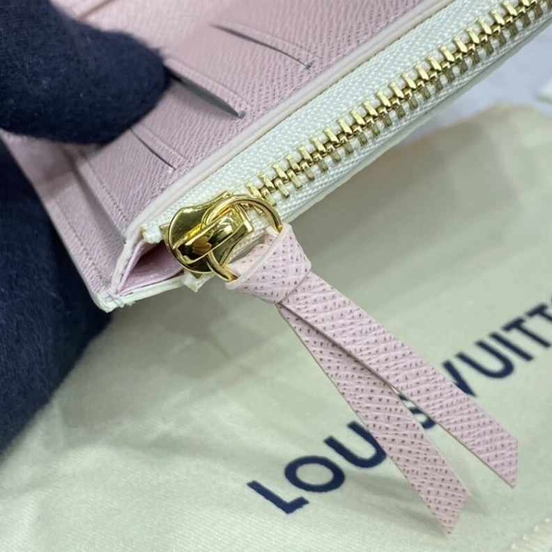 Mythick.ru Goldcolor Louis Vuitton Damier Azur Victorine Wallet Pink