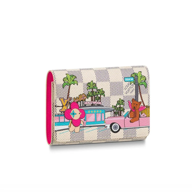 This compa Louis Vuitton Damier Azur Victorine Wallet