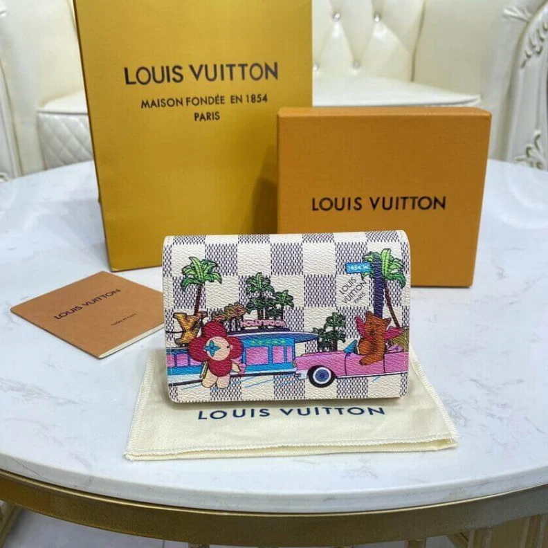 Replica bag This compa Louis Vuitton Damier Azur Victorine Wallet