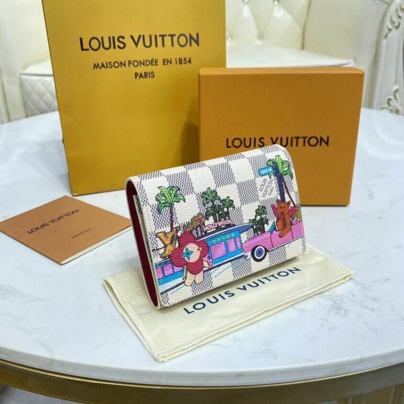 Replica bag This compa Louis Vuitton Damier Azur Victorine Wallet