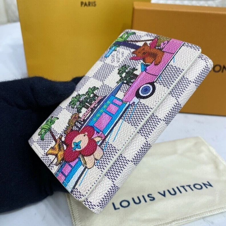 Replica bag This compa Louis Vuitton Damier Azur Victorine Wallet